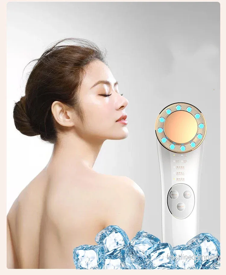 Glow - 7-i-1 Ansiktsmassager med Ljusterapi - EMS Microcurrent, Värme 45°C och Vibration - Uppladdningsbar Ansiktsvård - Bild 2