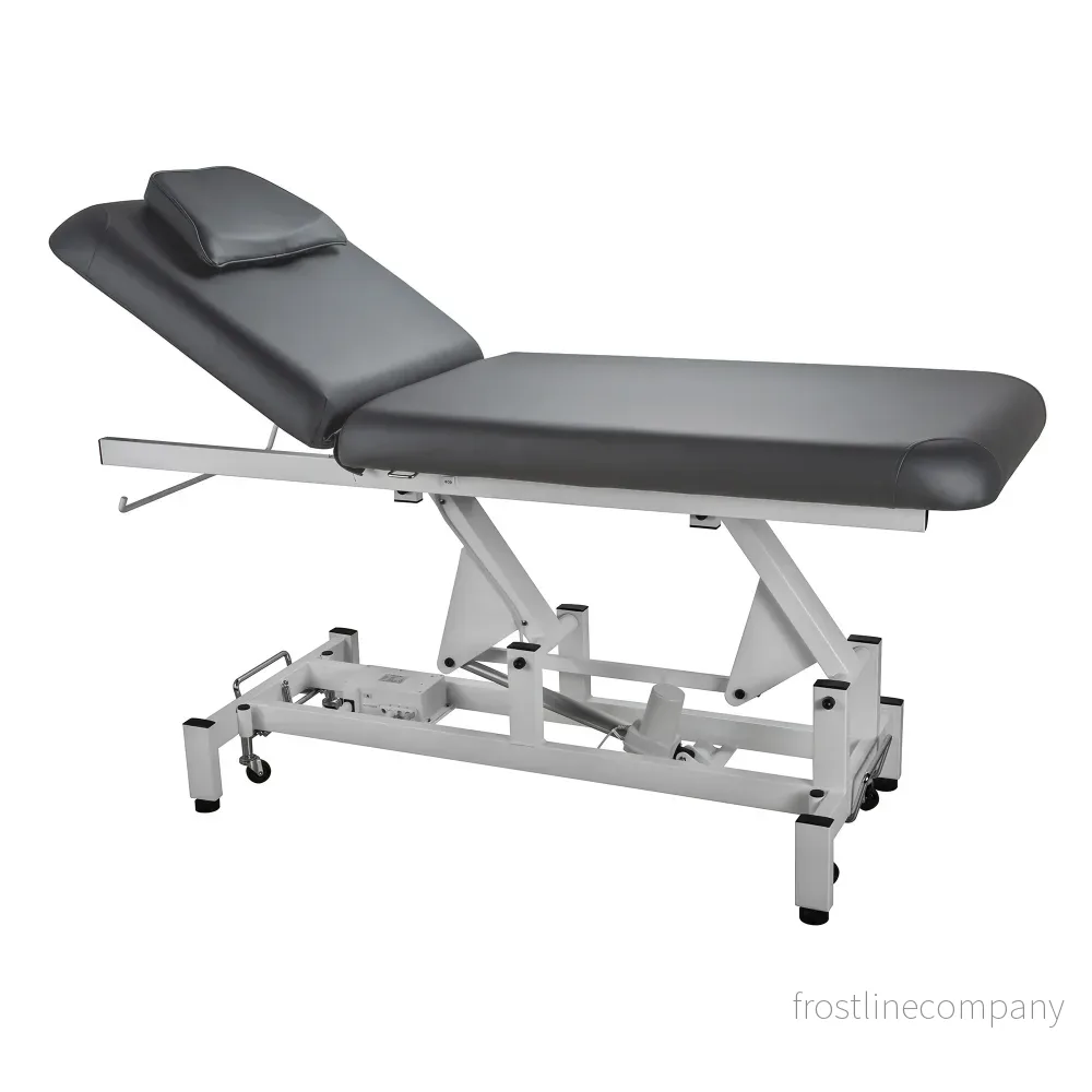 Elektrisk massagebänk Seem – Vit-Mörkgrå Elektrisk massagebänk Seem – Vit-Mörkgrå