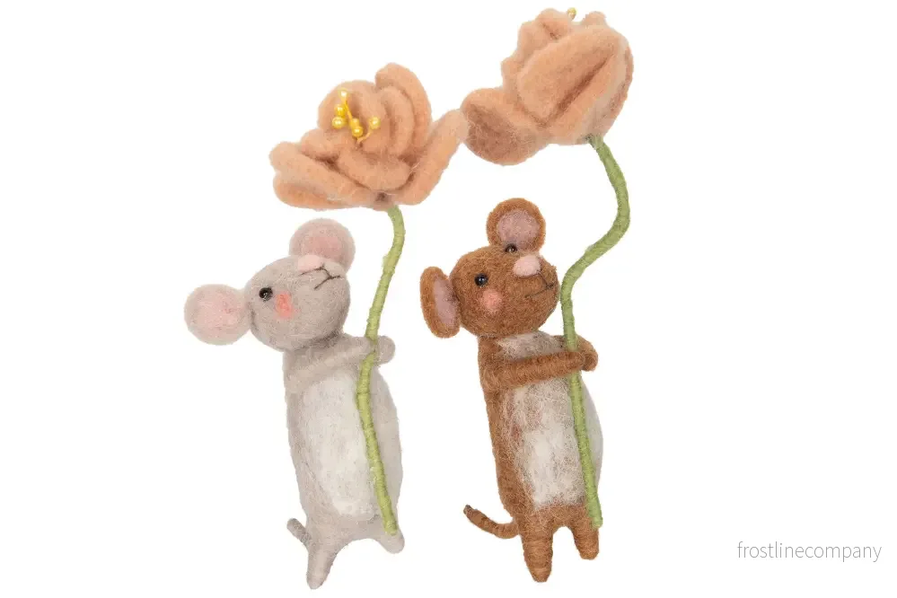 Ulldjur Mus med blomma Ulldjur Mus med blomma