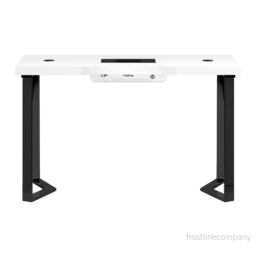 Nagelbord Momo 05 Svart/Vit med fläkt - Bild 2