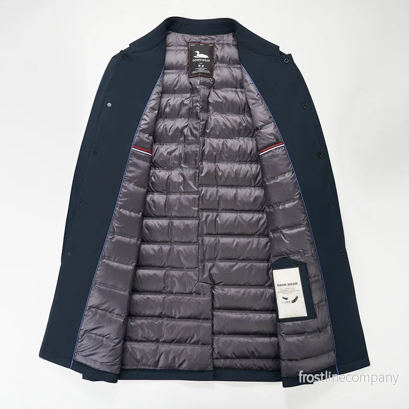 Vinterrock Herr Dunjacka - Kappa Turn-down Krage - Navy Black M-4XL - Bild 3