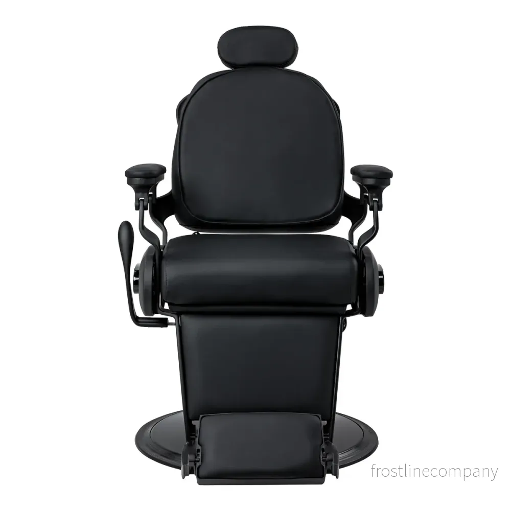 Barberstol Gabbiano Francesco med Massage Svart-Svart - Bild 2