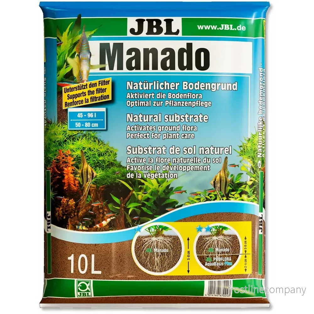JBL Manado Bottensubstrat 10L – Naturlig grund för akvarieplantor