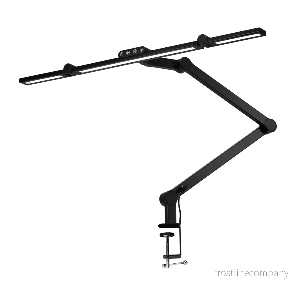 LED-lampa Glow L03 med klämma, svart – Nagellampa bord