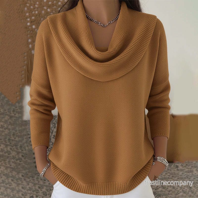 Polotröja Dam - Mjuk Cowl Neck Tröja - Bild 2