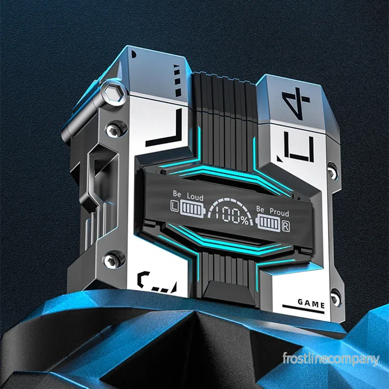 Gaming TWS Hörlurar – Trådlösa Mecha Robot Earbuds med LED Display – Bluetooth 5.3 Low Latency 8mm Driver – 120h Batteri Gaming TWS Hörlurar – Trådlösa Mecha Robot Earbuds med LED Display – Bluetooth 5.3 Low Latency 8mm Driver – 120h Batteri