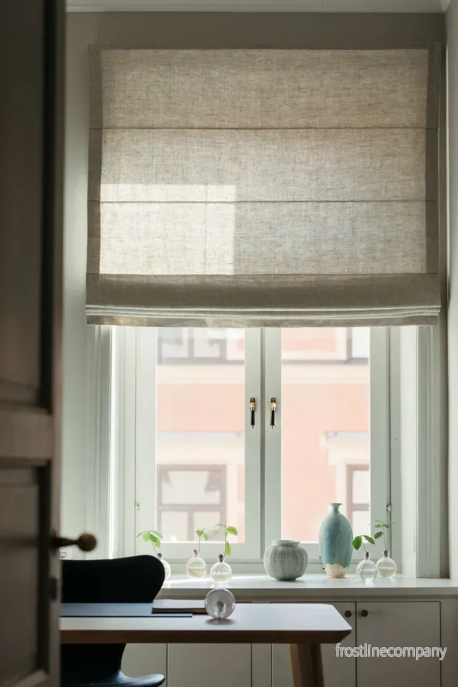 Roman Blinds White Linen - Bild 2