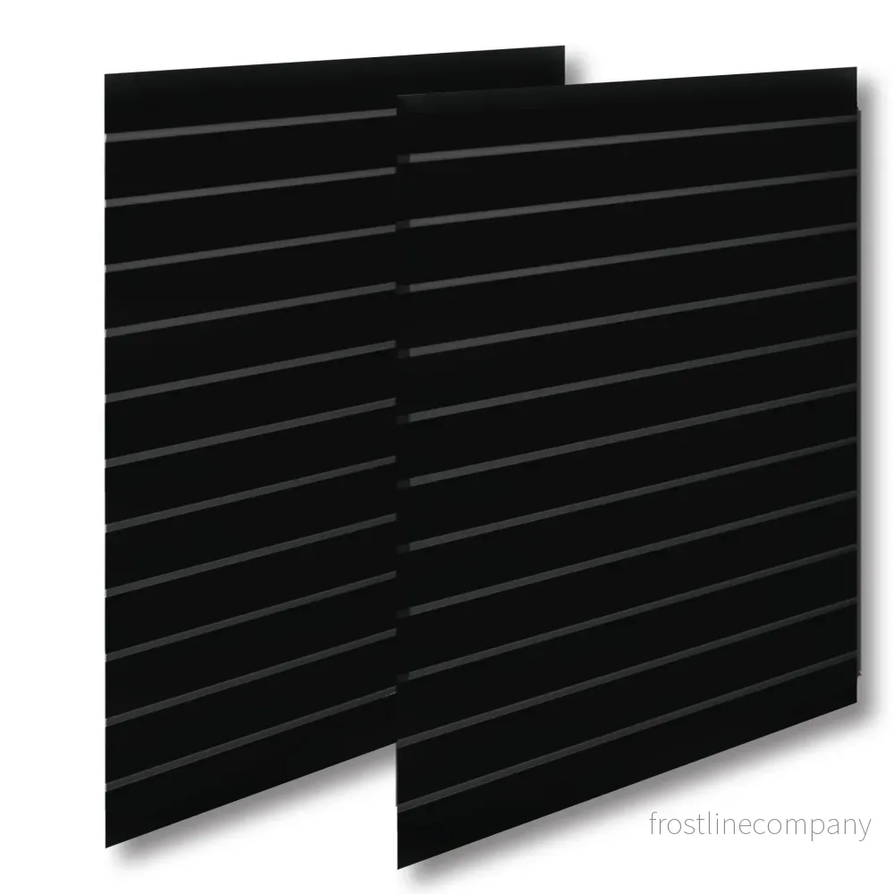 Rillpanel - Standard (120 x 240 cm) - Svart med plastlister i svart