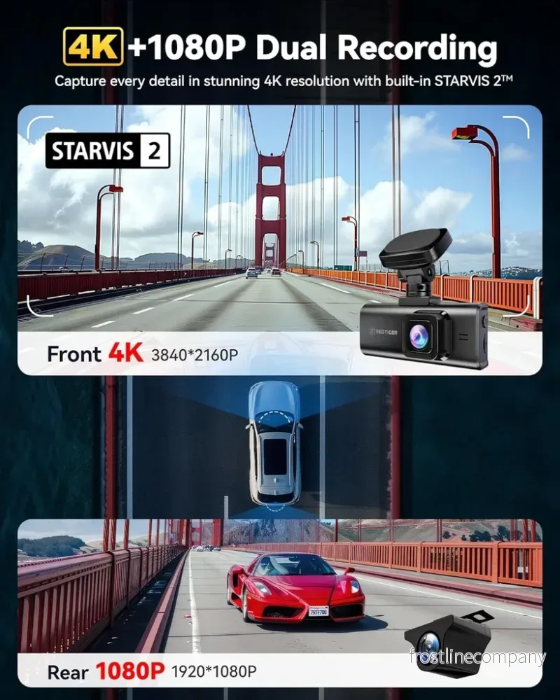 Redtiger F7N Elite 4K Touch Wifi GPS 2CH 128gb dashcam - Bild 3