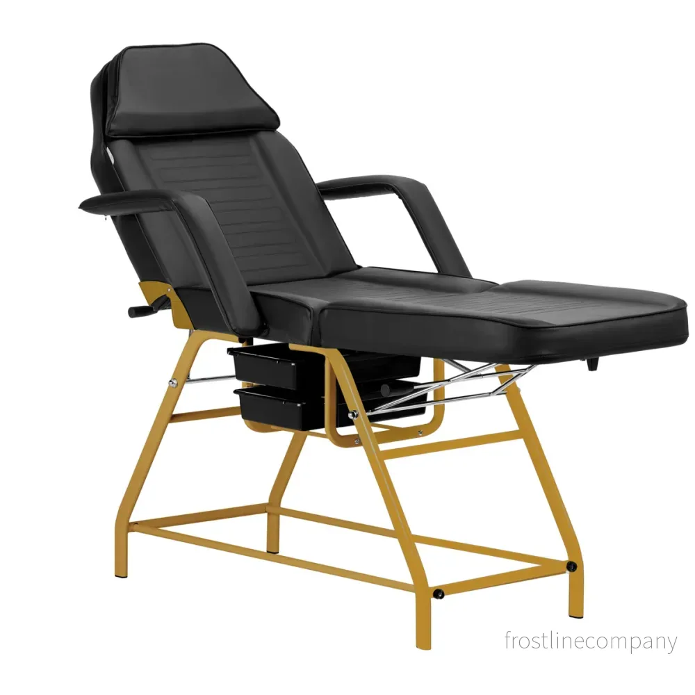 Behandlingsstol 557G med lådor - Guld/Svart - Bild 2