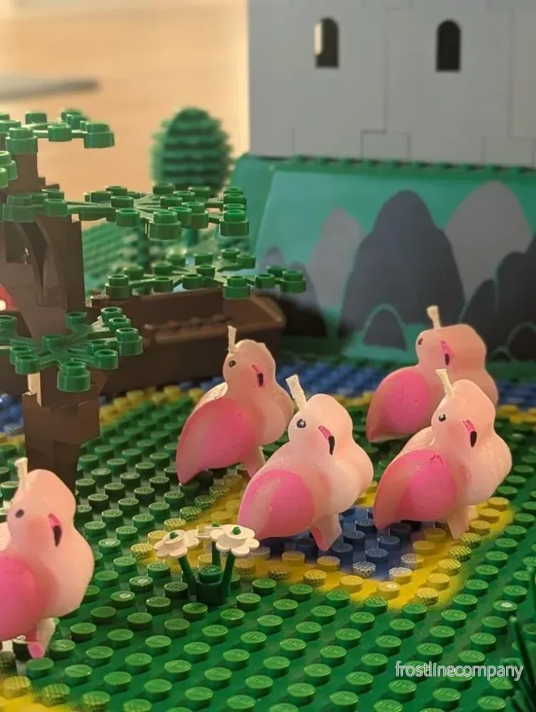 Tårtljus flamingo