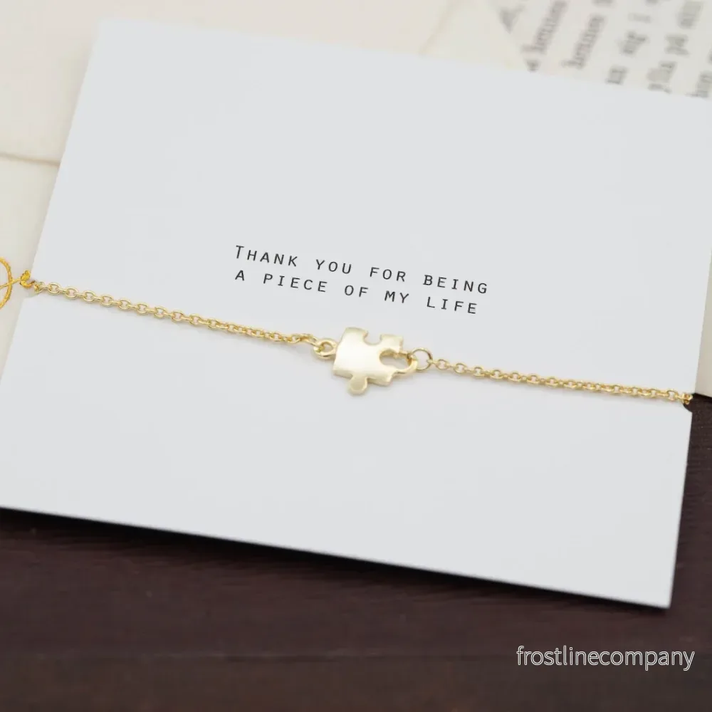 Armband pusselbit guld Armband pusselbit guld