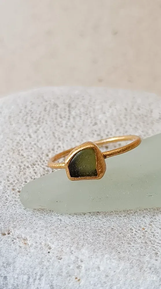 Ring strandglas nr 2 – size 17 Ring strandglas nr 2 – size 17