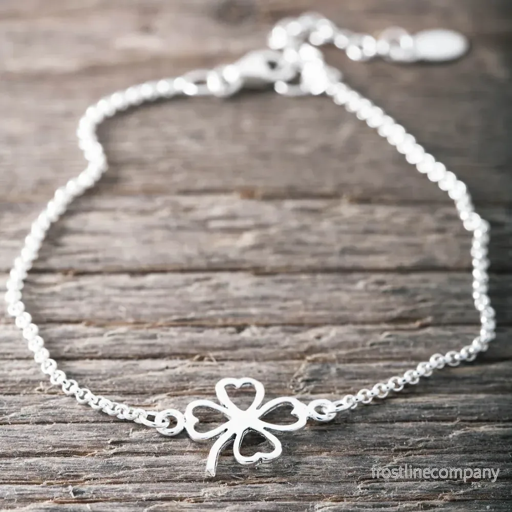 Armband lyckoklöver silver - Bild 2
