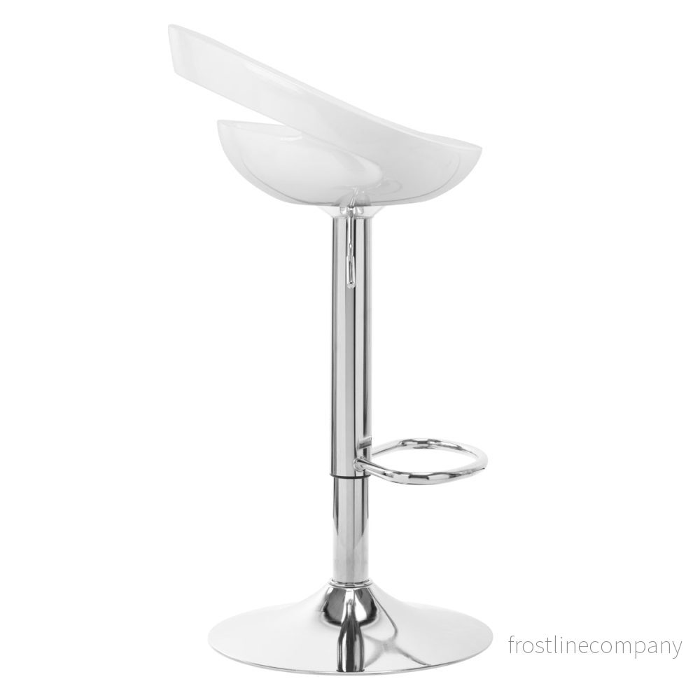Barstol med ryggstöd QS-B01 Vit - Justerbar - Bild 2