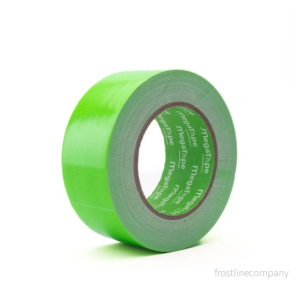 12 st MegaTape UT70 · fluor-gaffatejp · 25 m på rulle · 50 mm · grön - Bild 2