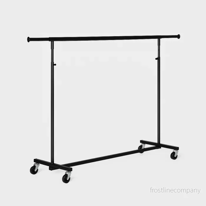 Konfektionsställning – Extra bred, svart – Lyx. B 150-210 (hängare utdrag) x H130-200 cm. Konfektionsställning – Extra bred, svart – Lyx. B 150-210 (hängare utdrag) x H130-200 cm.