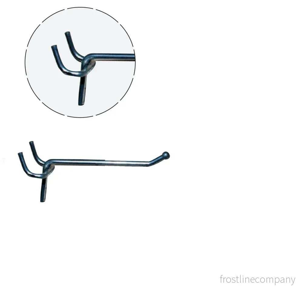 Rabattkrok, t/ rillepanel och hålplåt, galv, 5 cm. Ø 4mm