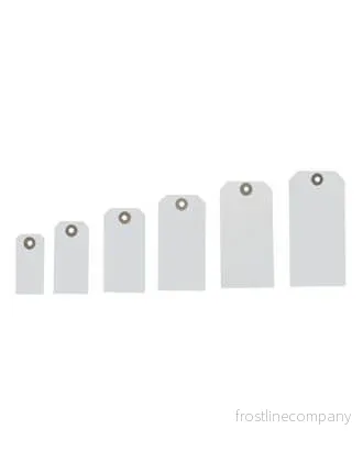 Manillamärken utan snöre, 1000 st., 41 x 82 mm. Välj vit eller natur