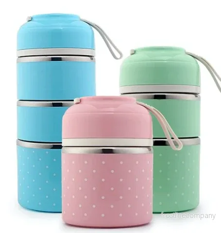 A Portable Stainless Steel Lunch Box A Portable Stainless Steel Lunch Box