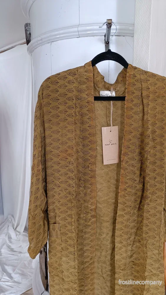 Lång kimono med fickor - vintage silke nr 9 - Bild 2