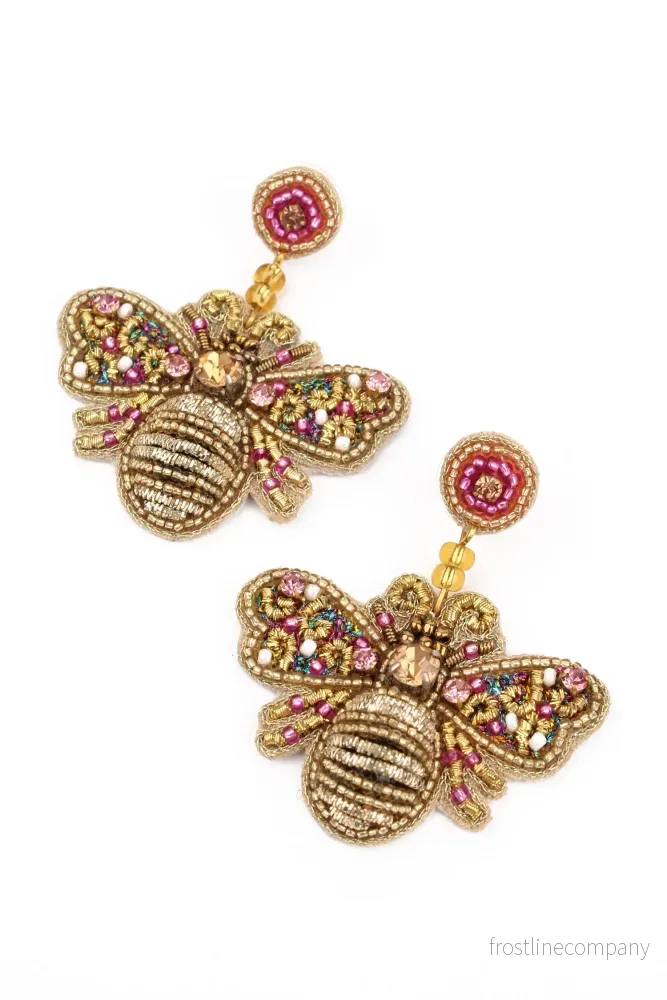 Örhängen rosa bi