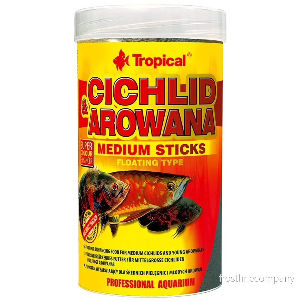 Tropical Cichlid & Arowana Medium Sticks – flytande foder för ciklider och arowanor Tropical Cichlid & Arowana Medium Sticks – flytande foder för ciklider och arowanor