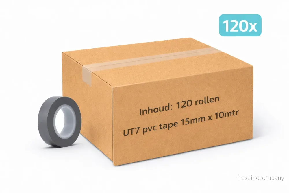 120x MegaTape UT7 PVC-tejp · 15 mm · grå · 10 m rulle - Bild 2