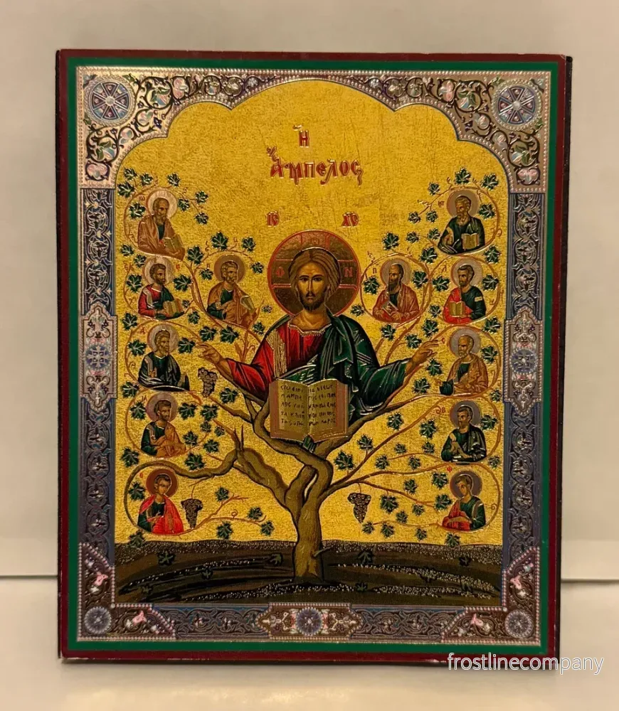 Ikon på Jesus, vinstocken Ikon på Jesus, vinstocken