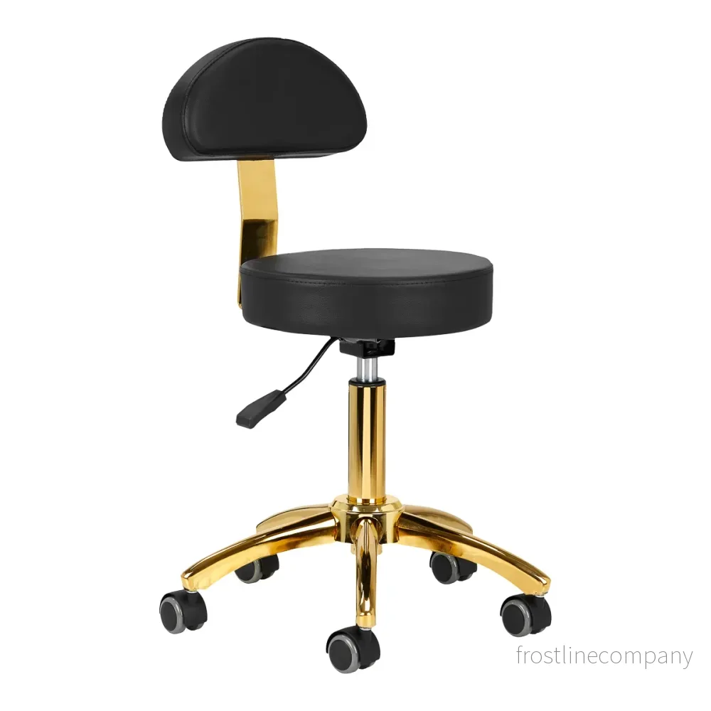 Taburett AM-304G Justerbar – Svart/Guld Taburett AM-304G Justerbar – Svart/Guld