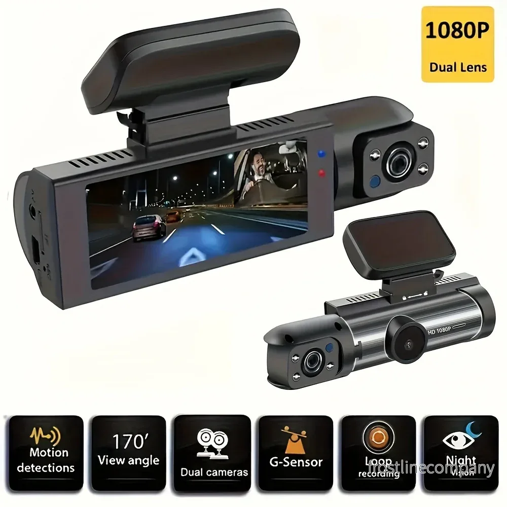 Dashcam Bil Fram och Bak – 1080P Dubbel Bilkamera med 3.0″ Skärm, Night Vision, Loop och Rörelsedetektor Dashcam Bil Fram och Bak – 1080P Dubbel Bilkamera med 3.0″ Skärm, Night Vision, Loop och Rörelsedetektor