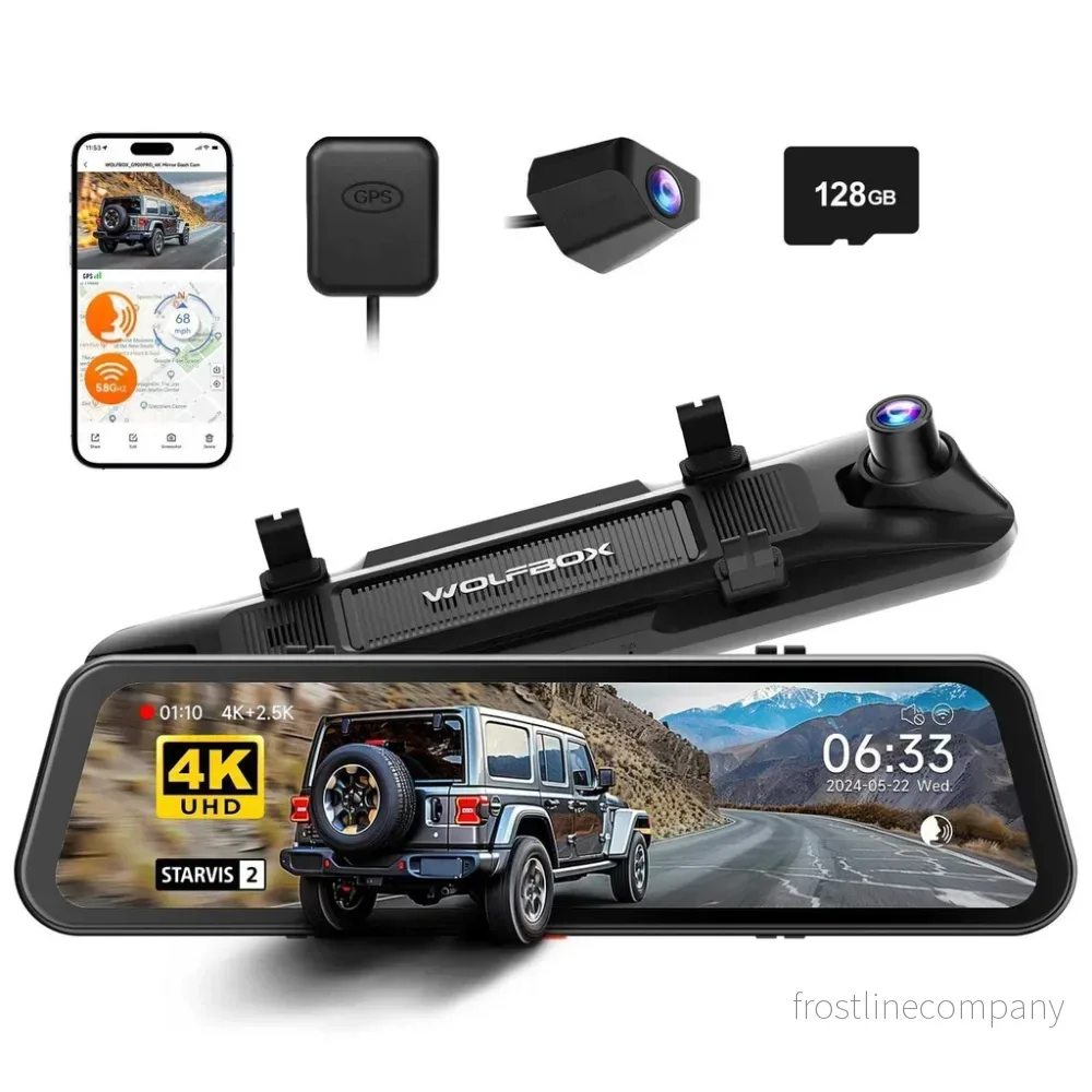 Wolfbox G900 Pro 4K Wifi GPS 128gb Mirror dashcam Wolfbox G900 Pro 4K Wifi GPS 128gb Mirror dashcam