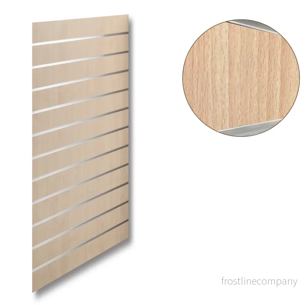 Rillepanel - Standard (59,5 x 120 cm.) - Lönn med aluminiumlister