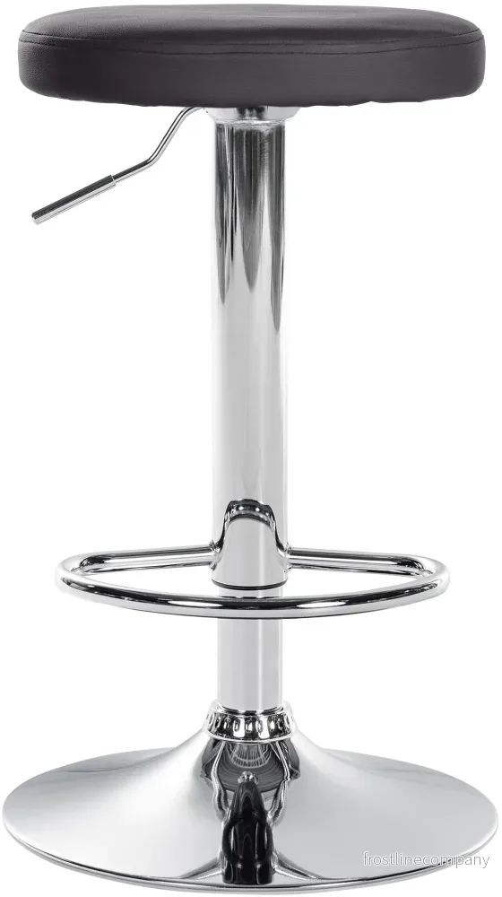 Set med 2 Barstolar Konstläder Justerbar Vridbar 109 Svart - Bild 3