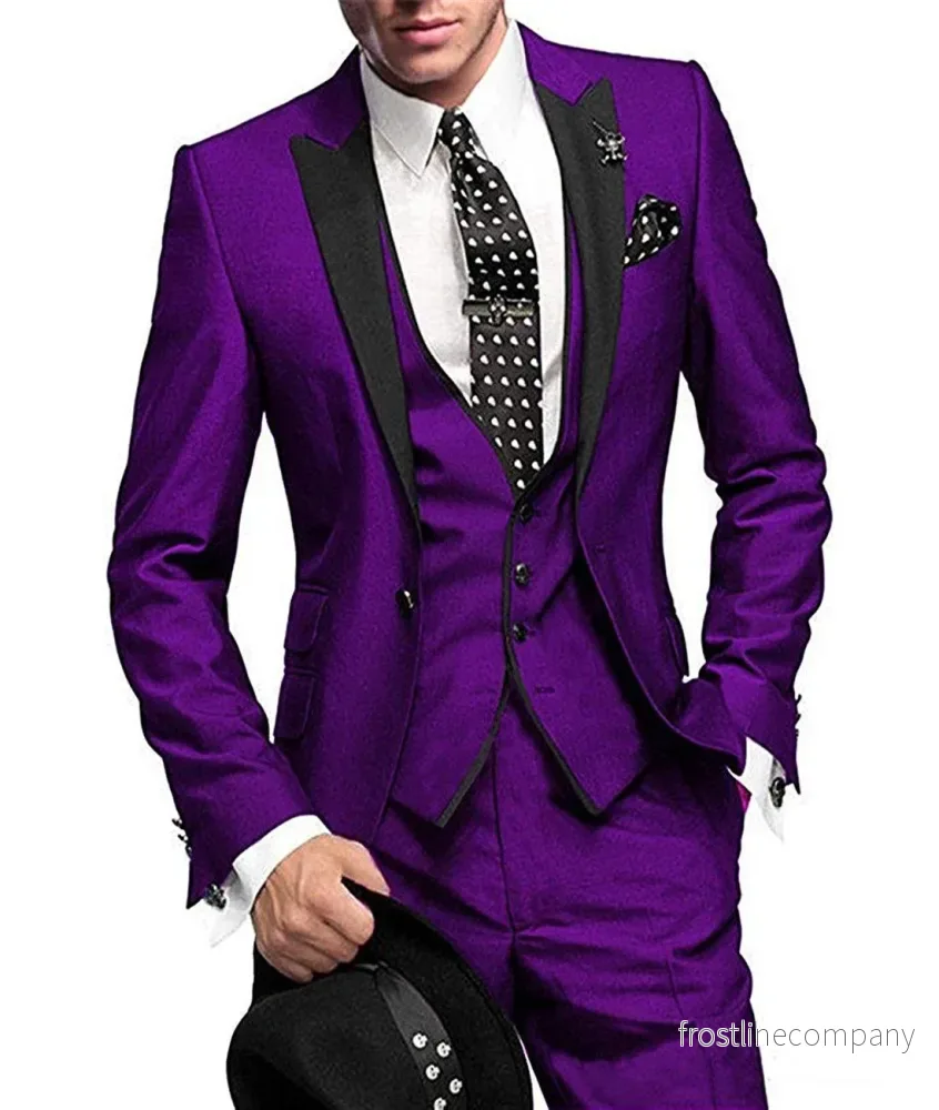 Kostym Herr 3-delad - Bröllop & Fest - Slim Fit - 14 Färger - Brudgum - Bild 3