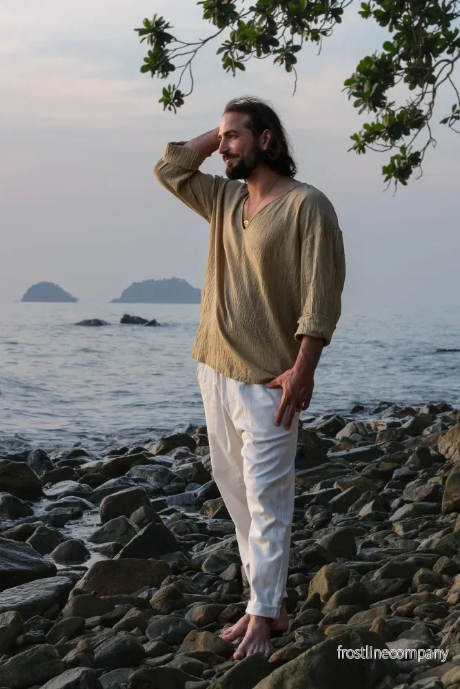 Men’s deep v-neck