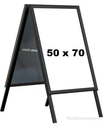 A-skylt med snapramar 50 x 70 cm – svart - Bild 2