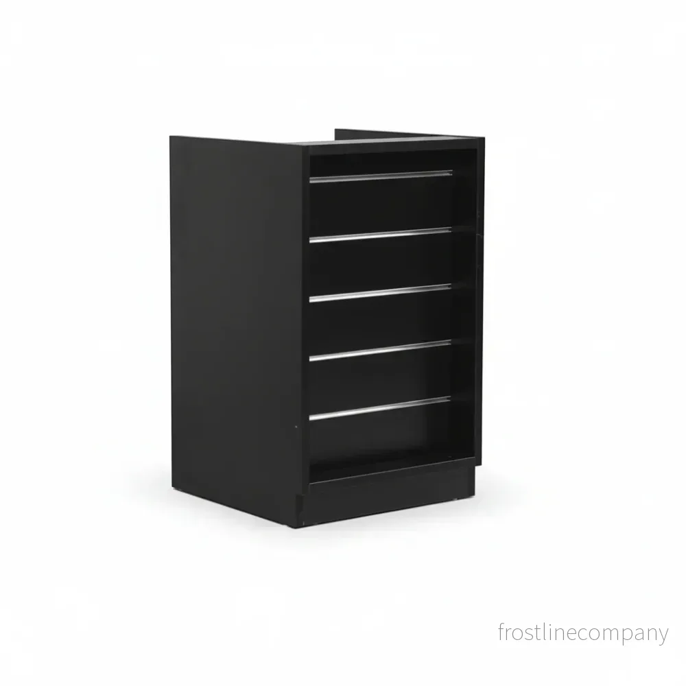 MADS smal butiksdisk, svart B 60 – rillpanelfront MADS smal butiksdisk, svart B 60 – rillpanelfront