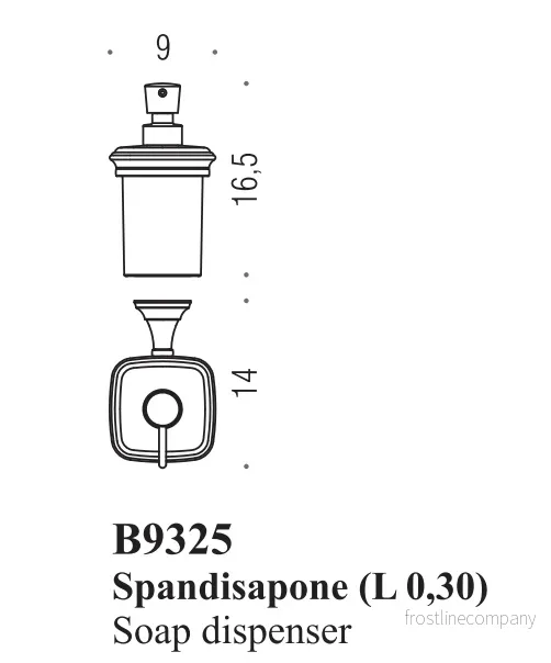 Tvålpump Portofino vägg krom - Bild 2