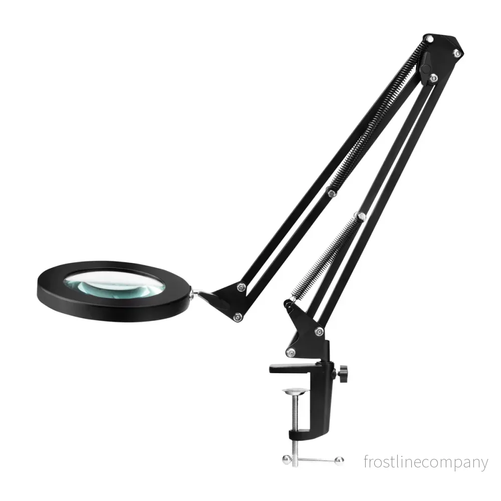 Förstoringslampa LED 8D med bordsfäste USB Glow 308 Svart Förstoringslampa LED 8D med bordsfäste USB Glow 308 Svart
