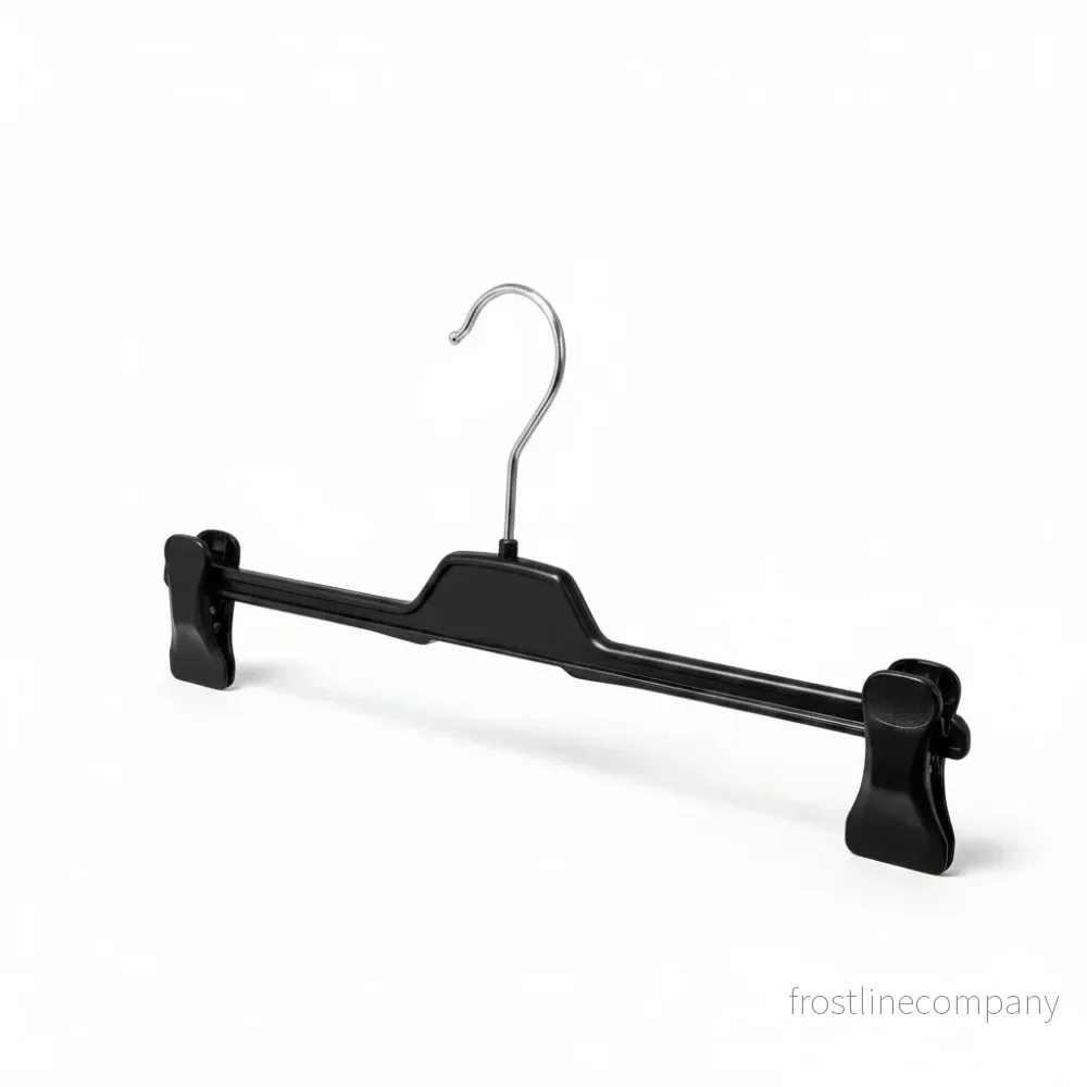 Byxgalge med klämmor, svart, 36 cm. Plast