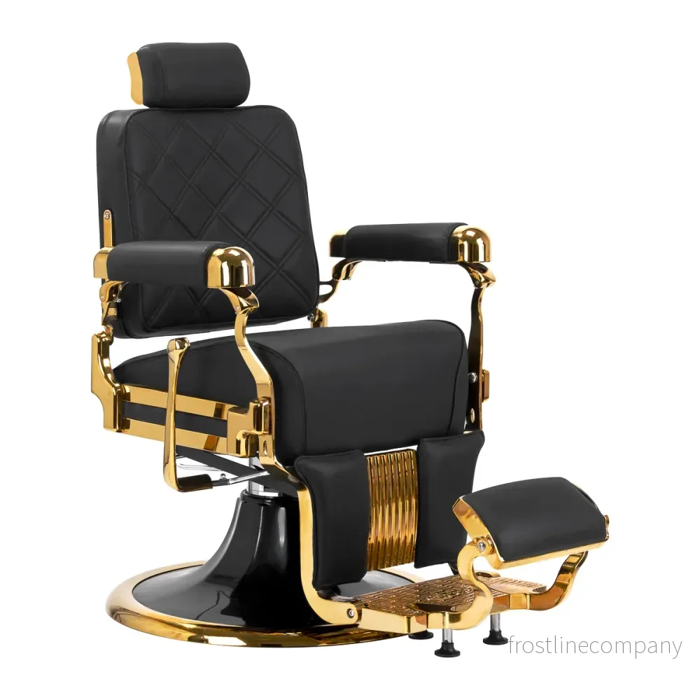 Barberstol Gabbiano Leonardo Guld/Svart Barberstol Gabbiano Leonardo Guld/Svart
