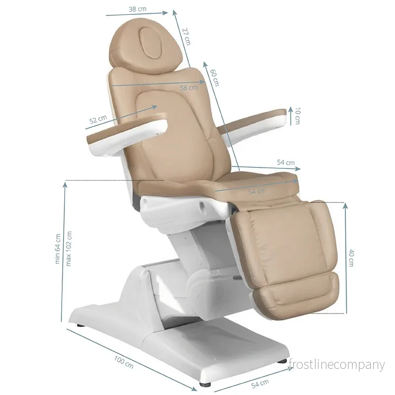 Elektrisk Behandlingsstol Azzurro 870 3 Motorer Cappuccino - Bild 2