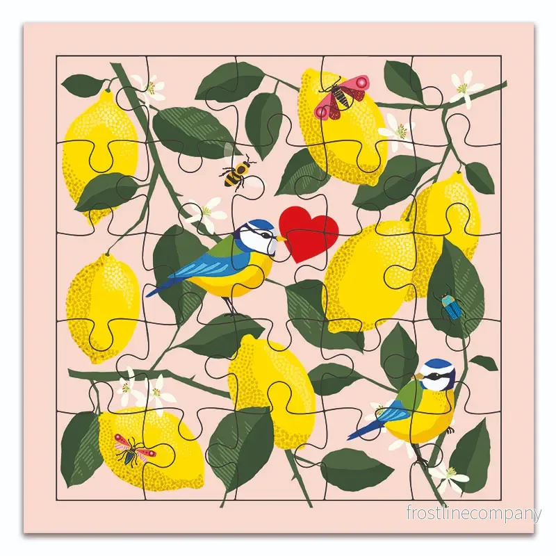 Pusselkort med citroner Cartes d’Art
