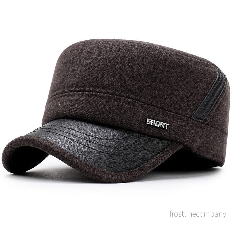 Varm vinterkeps i ull – Stilren flat cap för herr - Bild 3