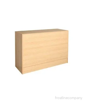 Slimline Disk, stängt modul, med 3 hyllor, lönn, B122 x D46 x H96 cm - Bild 2