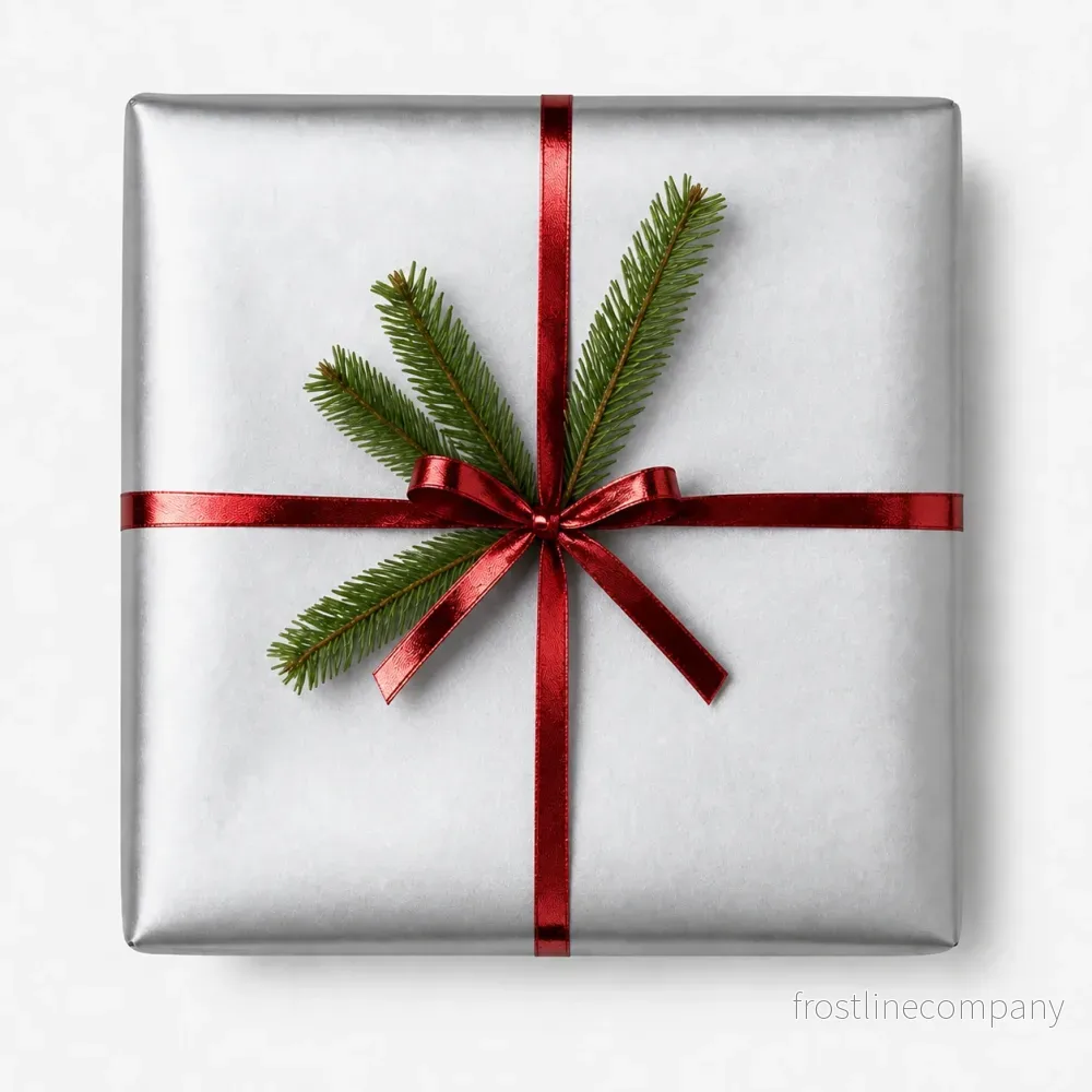 Presentpapper B 40 cm. silver, kraftpapper. 100 m.