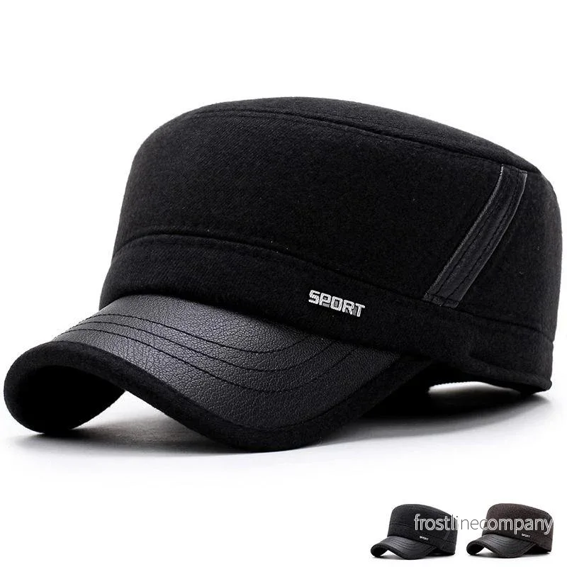 Varm vinterkeps i ull – Stilren flat cap för herr