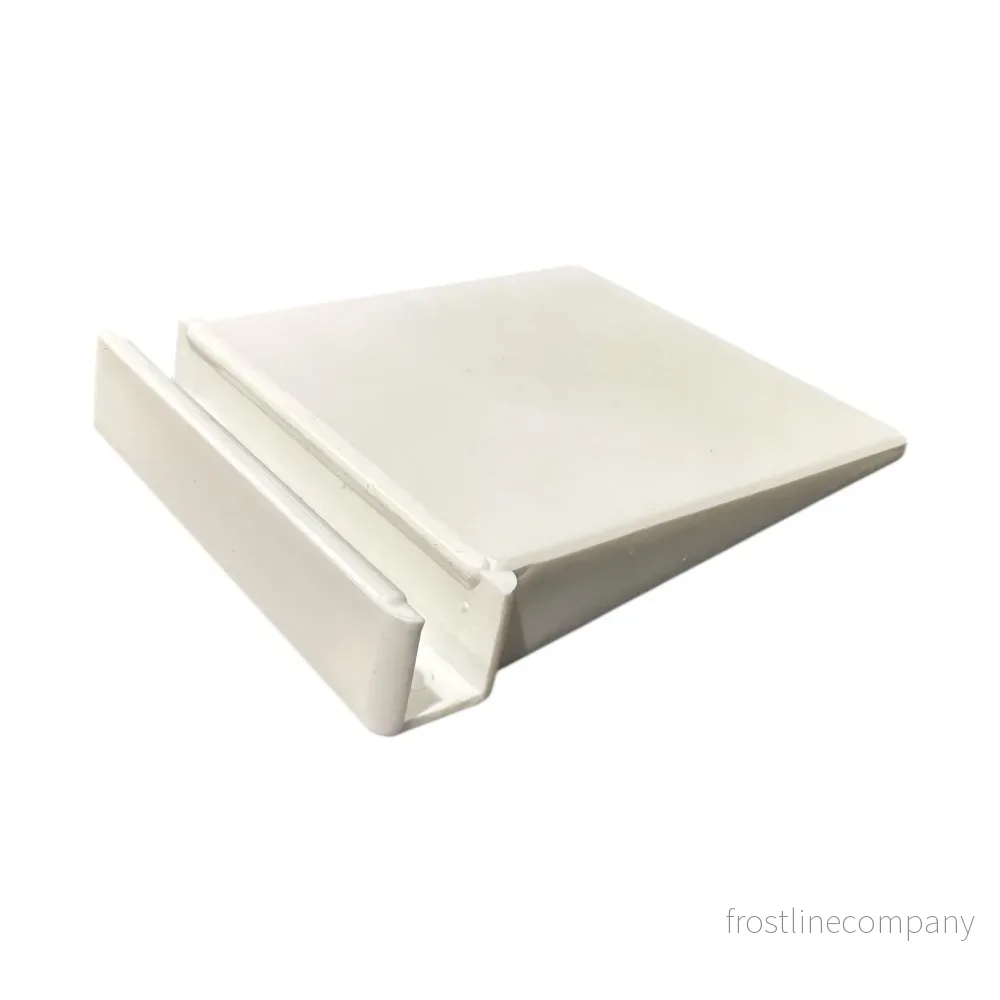 Bordshållare för plastramar – vit, B 6 x D 7,5 cm