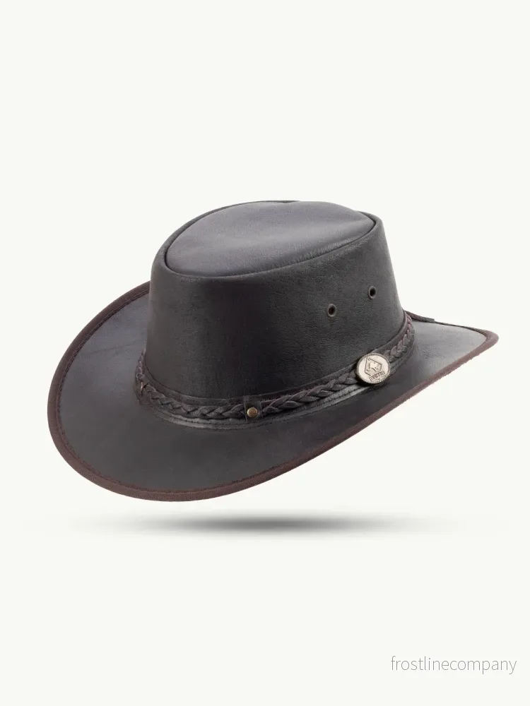 Läderhatt Springbrook Mörkbrun